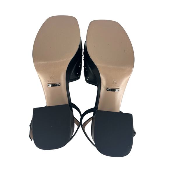 Gucci Black GG Logo Platform Janaya GG Logo Quarter Strap Sandal - Picture 16 of 16